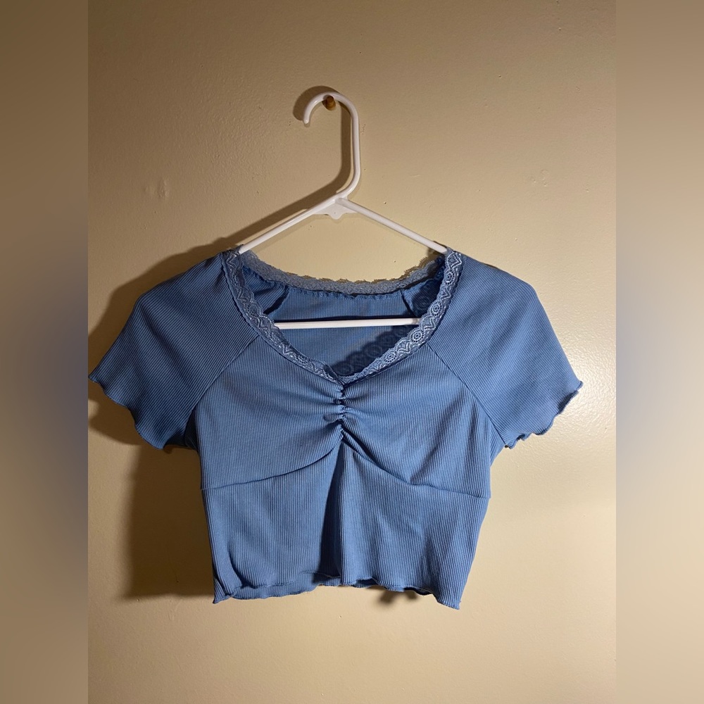 Shein Babyblue Crop Top